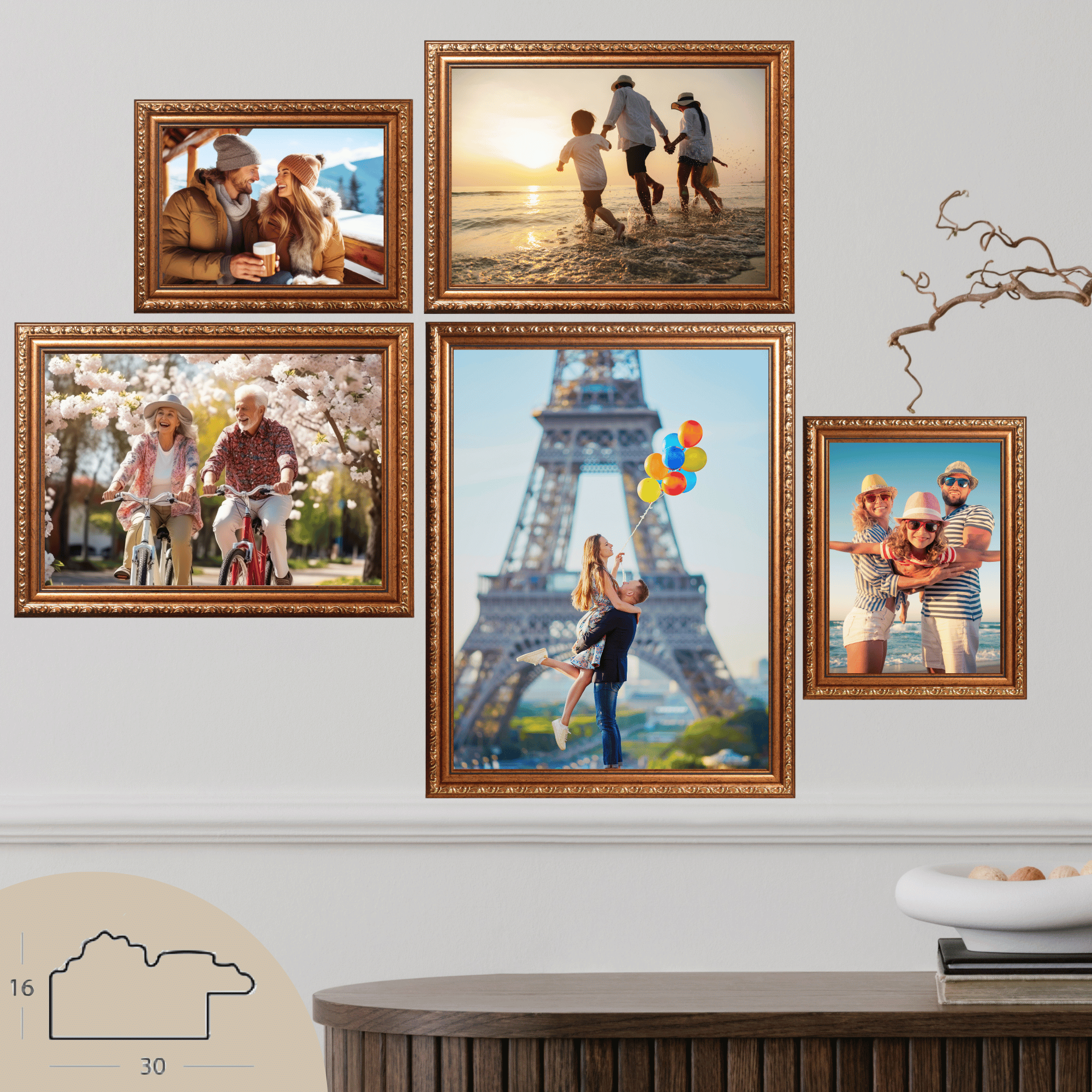 Koop Fotolijst Västkusten Goud 40x50 cm - Passe-partout Zwart 29,7x42 Koop Fotolijst Västkusten Goud 40x50 cm - Passe-partout Zwart 29,7x42