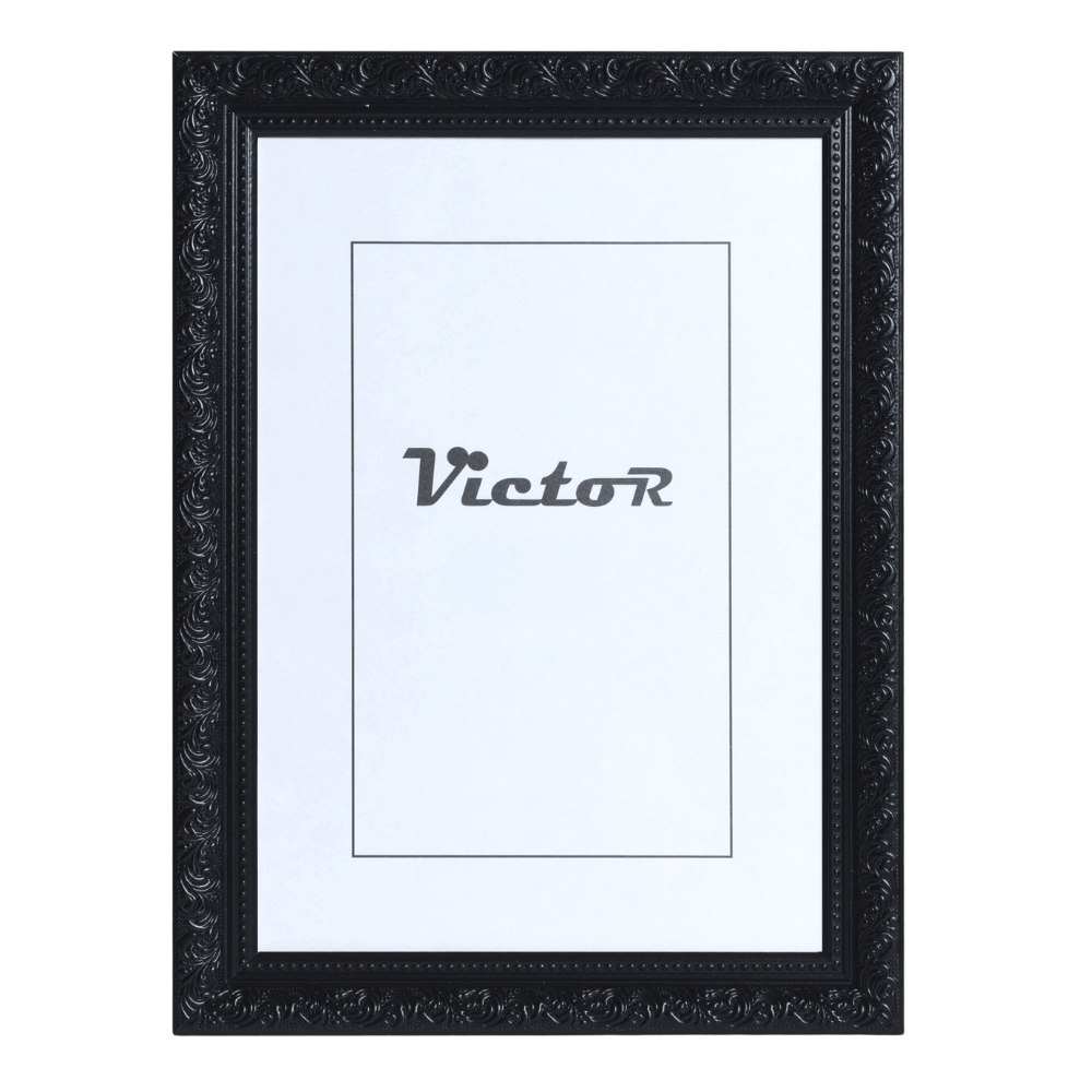 Framed picture with a blank space and the name 'Victor' in stylized text.