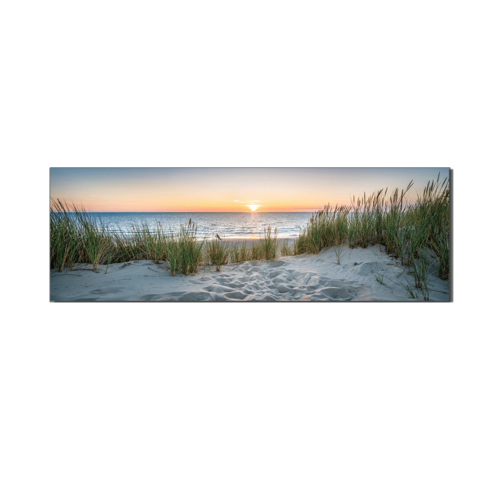 Acrylglasbild Ostfriesland Düne Sonnenuntergang